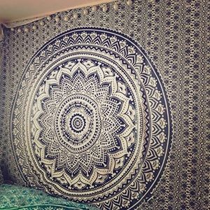 Black and white tapestry